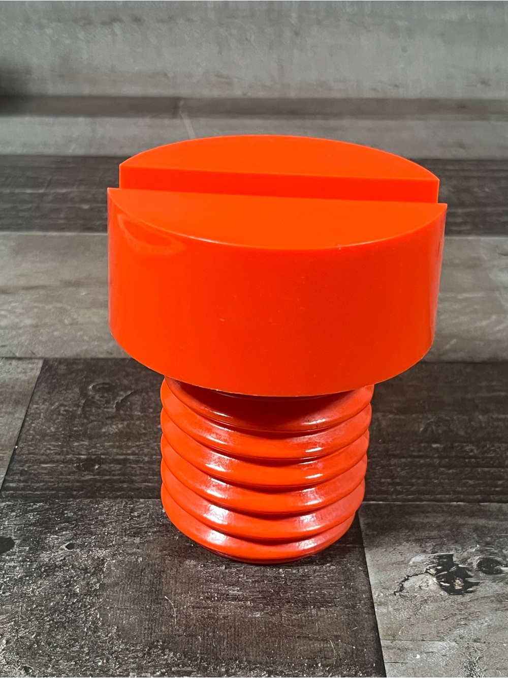 Vintage Colton Nuts & Bolts Screw Cologne Bottle Orange Empty Aftershave 60s
